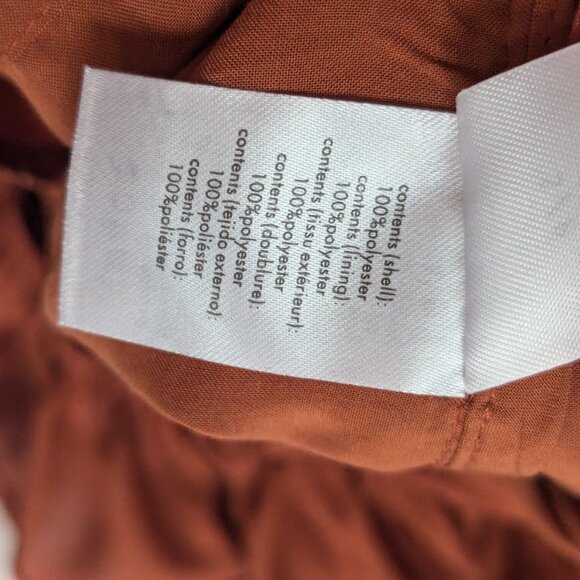 WeWoreWhat Flirty Crinkle Ruffle Dress Clay Size Small - Picture 8 of 11